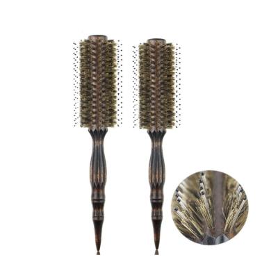 China Nondisposable New Arrival Luxury Professional Wooden Hair Roller Boar Bristle Hair Brush for sale