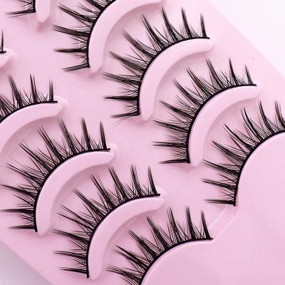 China Natural Hot Selling False Eyelashes 5 Pairs Per Box Mink Lashes for sale