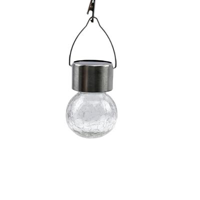 China Outdoor Hanging Garden Light Waterproof Garden Slit Solar Led Glass Light for sale