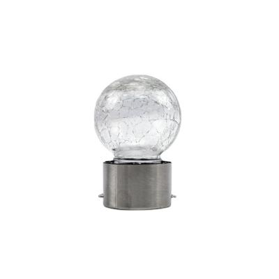 China Hot Selling Garden Deco Garden Crackle Outdoor Solar Power Glass Bottle Ball Hanging Light Led Lamp for sale