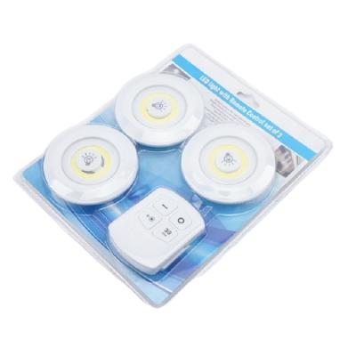 China Modern Remote Control 5W Puck Light Wireless Cabinet Switch Bedroom Lamp COB Led Night Lights for sale