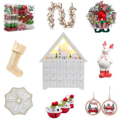 China EAGLEGIFTS Christmas Wooden Bedroom Desktop White Countdown Wooden Box Wooden Advent Calendar With LED Light for sale