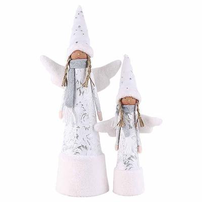 China New Christmas EG Angel Girl Wholesale Cute Standing Plush Doll Cloth Table Ornament for sale