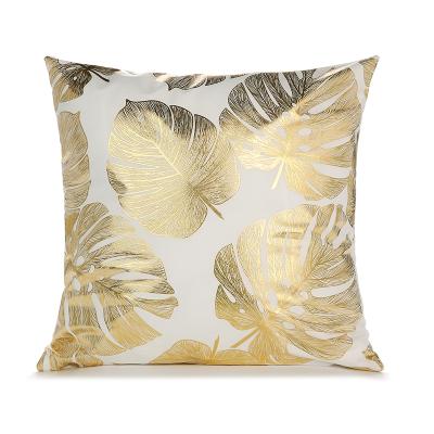 China 2021 New Product Portable Cushion Pillow Covers Foil Design Gold Wholesale Home Decorative Modern Printing Designer Decor for sale