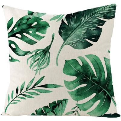 China Portable INS Portable Hot Selling Digital Wholesale Tropical Prints Pillow Case Cover Decorative Canvas Cover Decor for sale