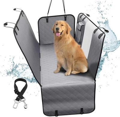 China Durable Dog Car Seat Covers with Mesh Visual Window for Back Seat for sale