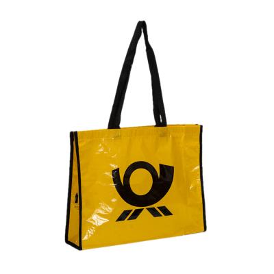 China Wholesale Reusable CMYK Printing Laminated Custom Cheap Eco Friendly Nonwoven Fabric Rpet Shopping Bag for sale