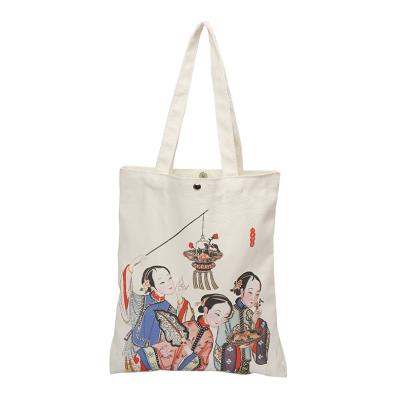 China Eco-Friendly Canvas Tote Bag Reusable Grocery Canvas Tote Bag Shopping Reusable Custom Printed Cotton Tote Bag for sale