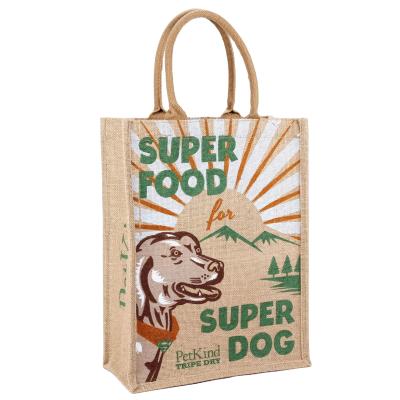 China Cobest Reusable Promotional Cheapest Custom Inside Lamination Printing Jute Hemp Packaging Jute Shopping Bag for sale