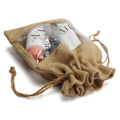 China Promotional Jute Drawstring Product Bag Eco - Friendly Reusable for sale