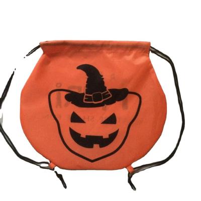 China Waterproof Custom Logo Polyester Pumpkin Drawstring Backpack Eco-friendly Sports Draw String Bag for sale