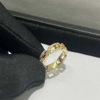 China Luxury Wedding 18k Gold Diamond Ring VVS Diamond AU750 Gold Diamond Ring for sale