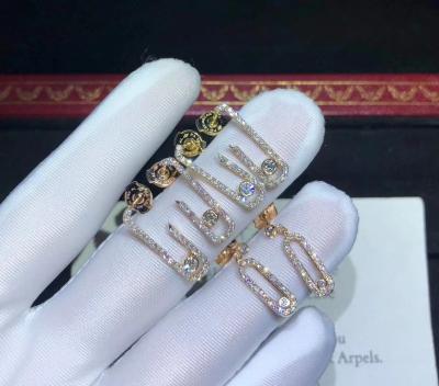 China custom real 18k gold AU750 Gold Fine Jewelry Brand Wedding Bands Diamond Studded Earrings for sale