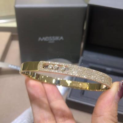 China High Polish Finish Luxury Diamond Bracelet with Round Diamond Cut Luxury Brands Jewelry Factory for sale