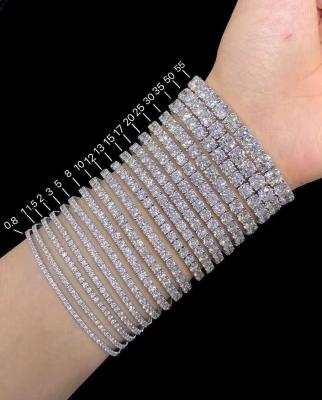 China Polsterte 18K Gold Runde Diamant Armband, Hummer Klaue Klammer Tennisketten Schmuck zu verkaufen