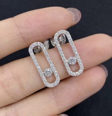 China Meesika Vs1 Round Diamond Stud Earrings 18K Gold Diamond Jewelry Factory Price for sale