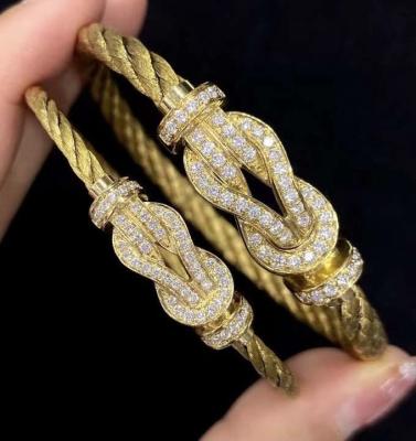 Cina Braccialetto di diamanti in oro 18K con gioielli di lusso e occhiali - Fred Paris Chance Infinie Bracelet in vendita