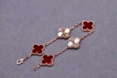 China Unique 18K Gold Van Cleef And Arpels Vintage Alhambra Bracelet For Young Ladies for sale