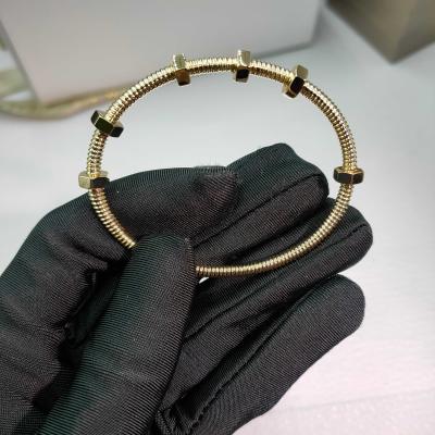 China 18K ouro amarelo (750/1000). Largura: 3,5 mm pulseira Ecrou de Cartier à venda