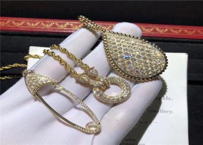 China Luxus 18K Gold Diamant Halskette Großhandelsschmuckhersteller zu verkaufen