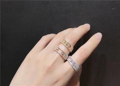 China Vollständig handgefertigter Schmuck / 18 Karat Gelbgold Diamantband zu verkaufen