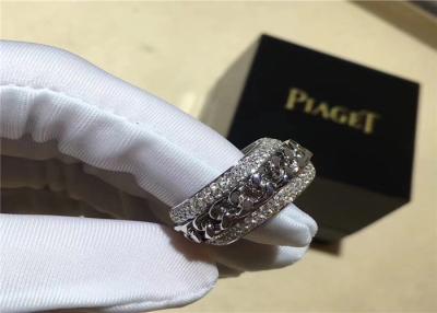 China Piaget 18K gouden diamanten ring, luxe 18K wit goud diamanten band diamant sieraden fabriek Te koop