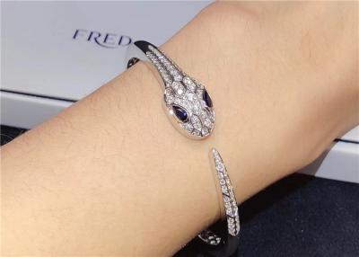 China Charmante 18K gouden diamant sieraden, BVL Serpenti Armband Armband met blauwe saffier ogen Te koop