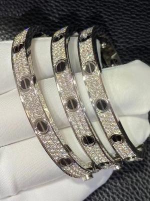 Cina Cartier De Love Bracelet N6032417 Fidanzata lusso Gioielli Diamanti Gioielli Amore Bracelet 18k Oro Bianco in vendita