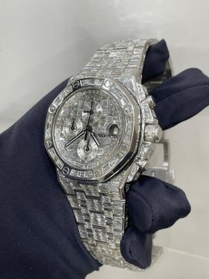 China Moissanite Diamante congelado Reloj mecánico de hombre Reloj mayorista de marca famosa en venta