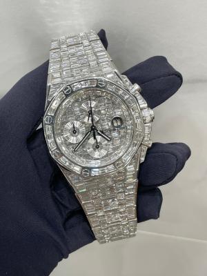 Cina Gioielli di ghiaccio di diamante Hip Hop 925 Silver Bling Bling Watch in vendita