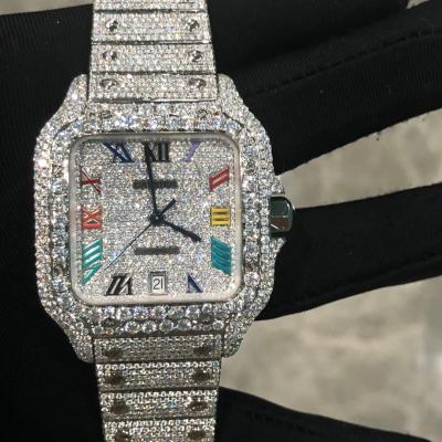 Chine Vvs Diamond Ice Cube Montre à la moissanite à vendre