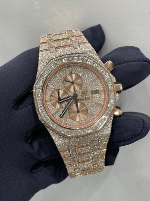 Cina Orologi Hip Hop Gioielli per ghiaccio Moissanite Vvs Diamante Acciaio Galvanizzato in vendita