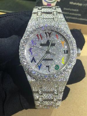 Κίνα Άνδρες Γυναίκες ρολόγια Iced Out Bezel Hip Hop VVS Moissanite Διαμαντένιο ρολόι Band Luxury προς πώληση