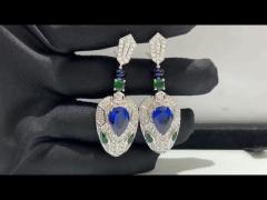 custom jewelry solid 18 karat gold jewelry luxury gems jewelry earrings