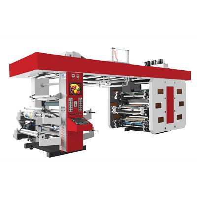 China Six Color Central Flexo Plastic Flexo Printing Machine Drum 6 Printing Machines for sale