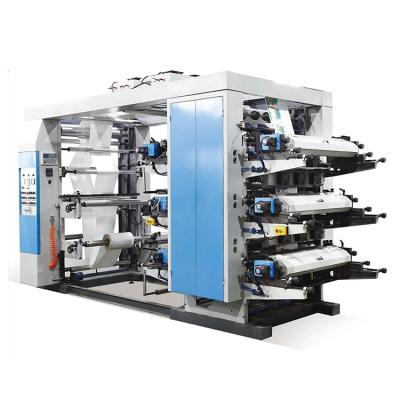 China Six Color Flexo Printing Machines For Poly Bags Printer Paper Bag Film Mini Flexo Press Printing Machine for sale