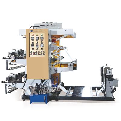 China Two Color Flexo Printing Machine Door Paper Color Doctor Blade Flexo Printing Duplex Press Machine for sale