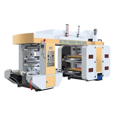 China High Speed ​​Four Colors Flexo Printing Machine 4 Colors Powder Bag Kraft Wheat Flour Fabric Bag Roll Flexo Printing Machine for sale