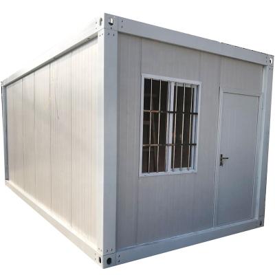 China 20 Feet Industrial Folding Demountable Mini Prefab Fiberglass Container PVC Sandwich Panel Modular House for sale