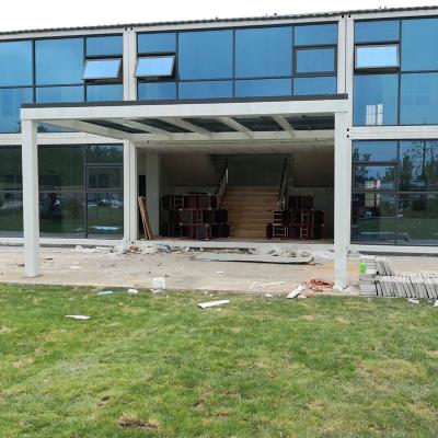 China Pefab Sandwich Panel Industrial Shipping Glass Container House for sale