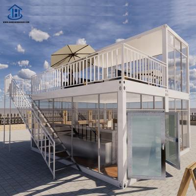 China Industrial custom glass wall shipping container home shop cafe cafe bar for sale for sale