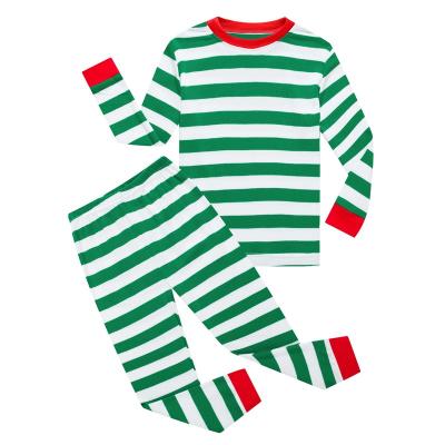 China Thermal Little Girls Boys Sleeve Long Stripe Christmas Pajamas Sets 100% Cotton Pajamas Toddler Kids Pajamas for sale