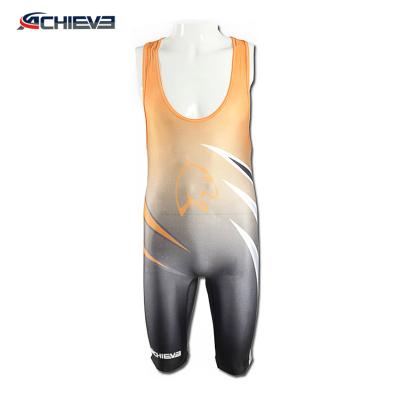 China Elastic Wholesale Custom Wrestling Singlets, Wrestling T-Shirts, Wrestling Uniforms All Over Digital Printed Printing Custom Design for sale