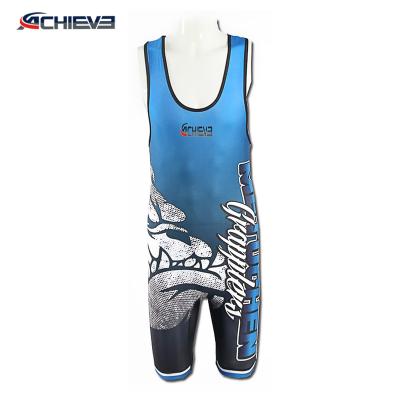 China Elastic Cheap Custom White Wrestling Singlets, Wrestling T-Shirts, Wrestling Uniforms for sale