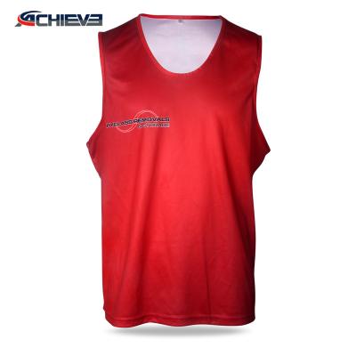 China Wholesale 100% Polyester Custom Sublimated High Quality Reversible Lacrosse Tank Tops OEM Cheap Lacrosse Tops for sale