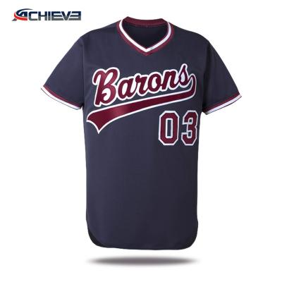 China Breathable Top Breathable Custom Design 100%polyester Baseball Jersey College Team Baseball Shirt for sale