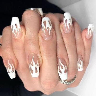 China Easy Apply Realistic Extra Long Ballerina Coffin Coffin Galaxy Fake Nails Breathable Thanksgiving Style Halloween Fake Nails for sale