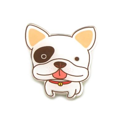 China Cheap Custom Soft Enamel Pins Europe Logo Wholesale Dog Shaped Button for sale