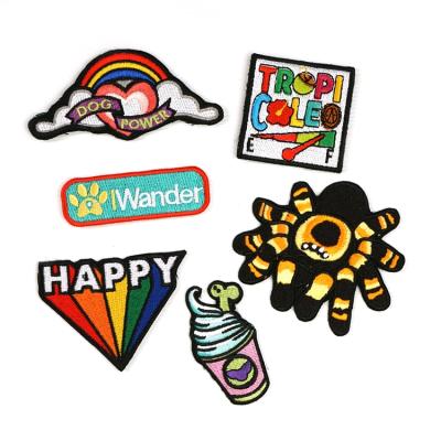 China Other Westar Custom Iron On Backing Woven Embroidery Patches Set Clothing Bag Hat Accessories for sale