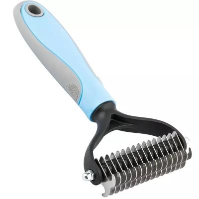 China Viable Amazon Hot Sale Pet Grooming Comb Pet Hair Removal Comb For Dog Double Side Open Knot Comb for sale